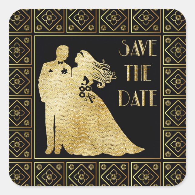 enregistrer les autocollants de mariage de date (Devant)