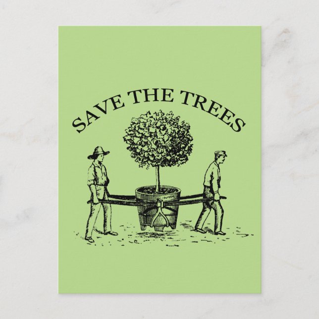 Enregistrer l'illustration Vintage Arbres Carte po (Devant)