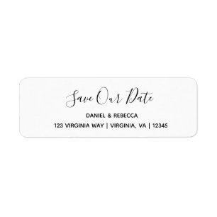 Enregistrer notre date Mariage Étiquette de retour