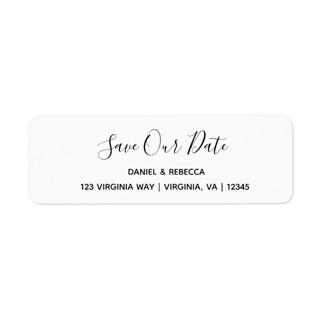 Enregistrer notre date Mariage Étiquette de retour (Devant)