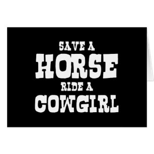 ENREGISTRER UNE CHEVAL UNE CARTE DE COWGIRL