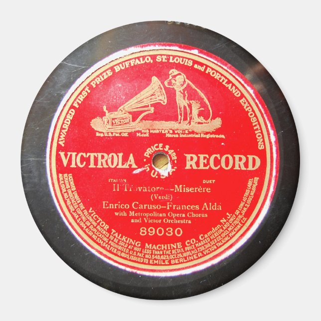 Enrico Caruso Victrola Magnet (Vorne)