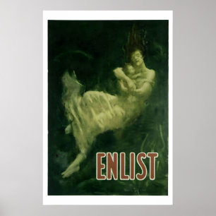 Enrôlez Fred Spear WW1 Affiche Historique Lusitani