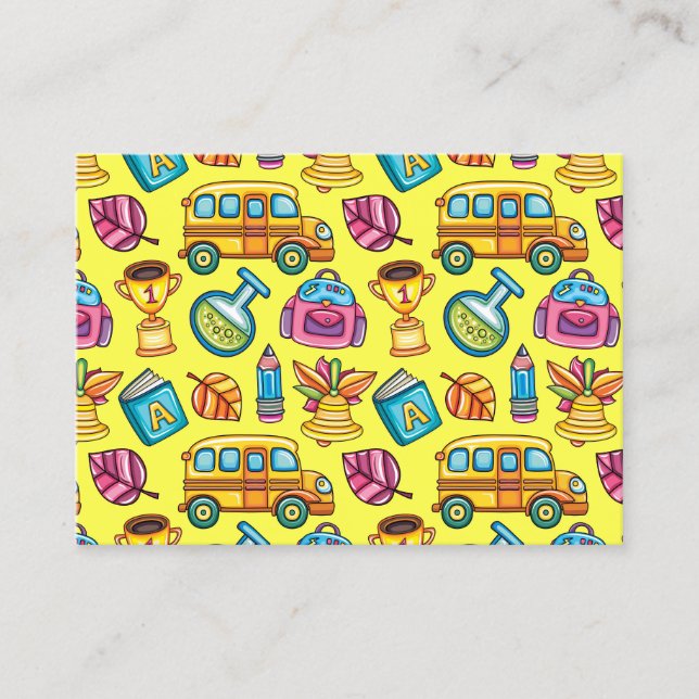 Enseignant / Carte de visite de l'éducation (Devant)