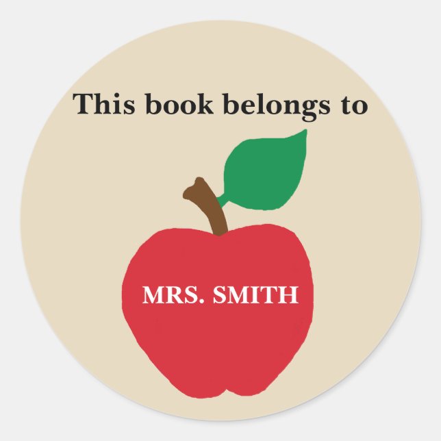 Enseignant Ce livre appartient à Mme Stickers (Devant)