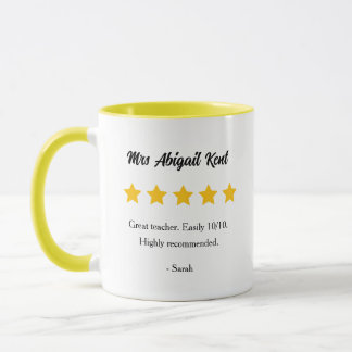 Enseignant Cinq Étoiles Notation / Revue Mugs