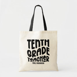 Enseignant de dixième année Noir Sac fourre-tout d