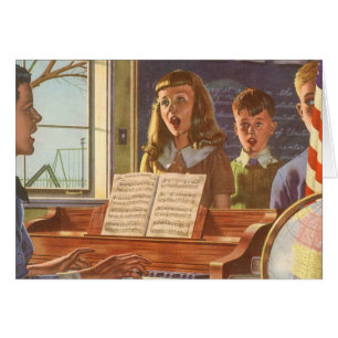 Enseignant de musique vintage Enseigner aux élèves