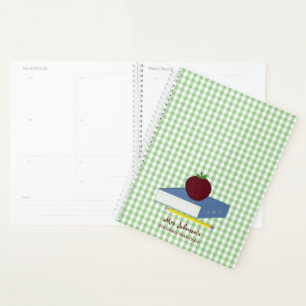 Enseignant En vichy Vert Et Blanc