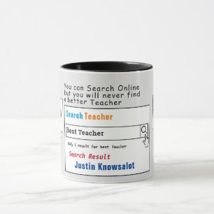 Enseignant Funny meilleure recherche Mug