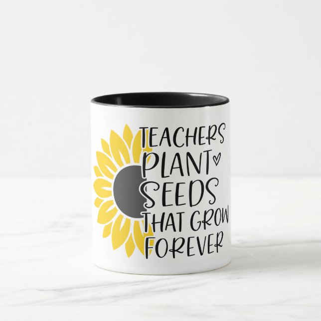 Enseignant Inspiré/ Mug de tournesol (Centre)