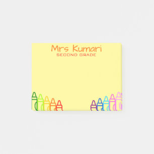 Enseignant personnalisé Crayon Design Post-It Note
