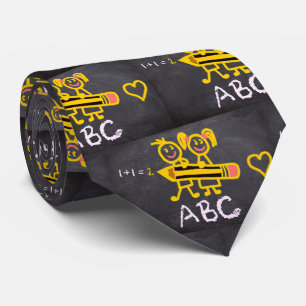 Enseignant Principal Cravate De Chalkboard ABC