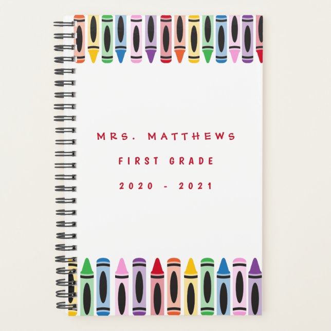 Enseignant Retour à l'école Couleur mignonne Crayo (Devant)