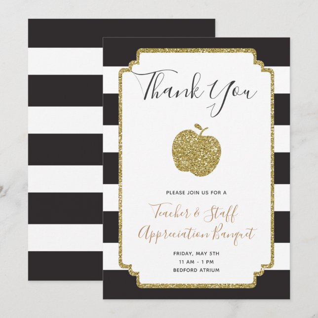 Enseignant Semaine d'appréciation Invitation École (Devant / Derrière)