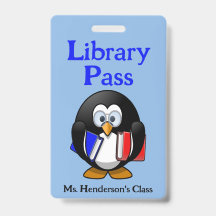 Enseignants École Bibliothèque Badge de passe