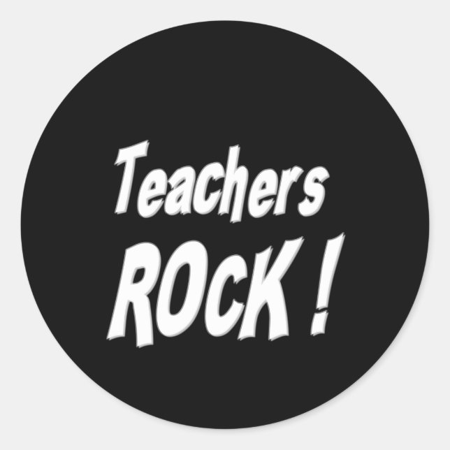 Enseignants Rock ! Autocollant (Devant)