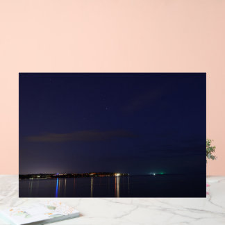 Enseigne acrylique de plage la nuit