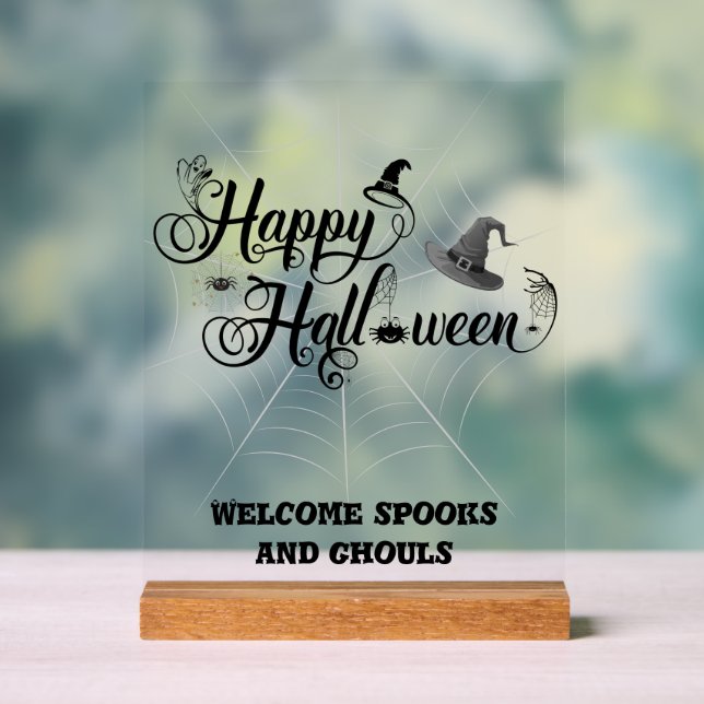 Enseigne acrylique Joyeux Halloween (Neutre)