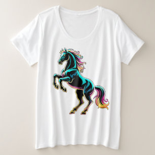 Enseigne au néon Cheval Style Rétro Glitch