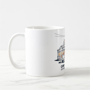 Enseigne au néon du diner de minuit Tasse à café
