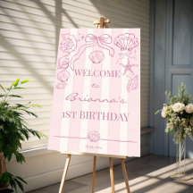 Enseigne de bienvenue d'anniversaire de plage prép