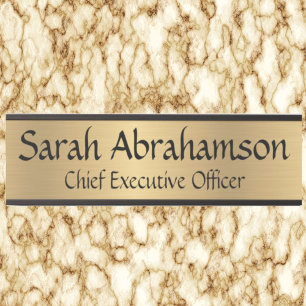 Enseigne de porte de bureau en or faux Plaque de n