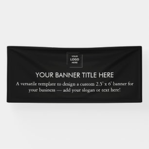 Enseigne de société Bannière publicitaire noire