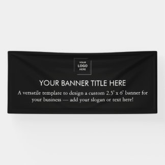 Enseigne de société | Bannière publicitaire noire 