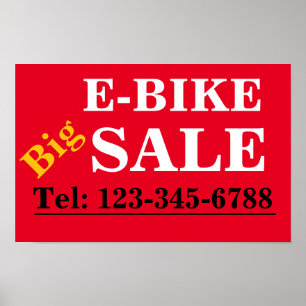 ENSEIGNE DE VENTE DE VÉLO ÉLECTRIQUE pour affiche 