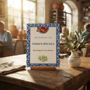Enseigne des Spécialités du Jour de Restaurant de