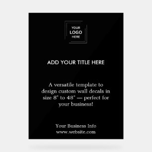 Enseigne en acrylique de logo d'entreprise profess