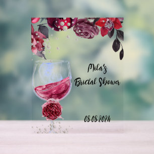enseigne en acrylique pearls & prosecco bridal sho