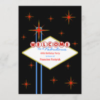 Enseigne Fabulous Las Vegas Invitation à la fête d