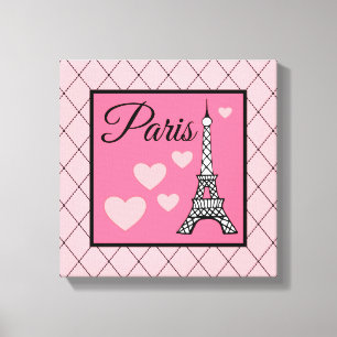 Enseigne Paris Rose Art Mural