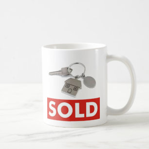 Enseigne Vendu Agents Immobiliers Tasse Café Thé M