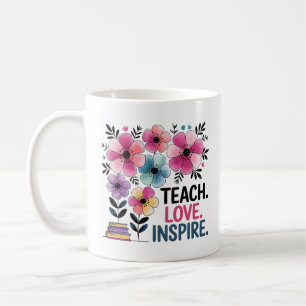 Enseigner l'amour inspirer Mug Coupe Floral de c