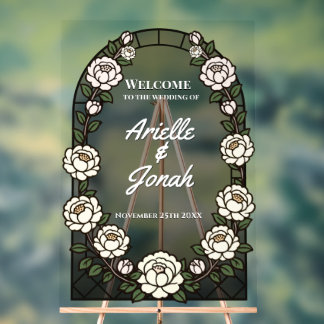 Enseignes de bienvenue de mariage personnalisées -