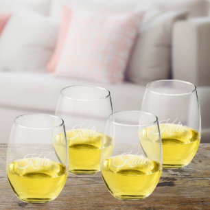 Ensemble acaule préétabli personnalisé en verre