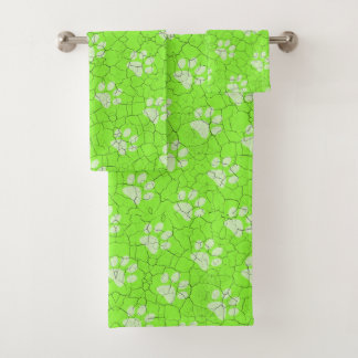 Ensemble animal vert criqué de serviette de Bath
