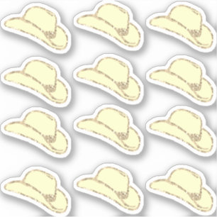 Ensemble de 12 autocollants Chapeau de Cowgirl Pai