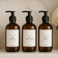 Ensemble de 12 Étiquettes de salle de bain impermé