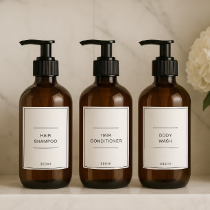 Ensemble de 12 Étiquettes de salle de bain impermé