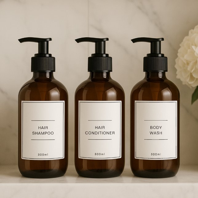 Ensemble de 12 Étiquettes de salle de bain impermé (Créateur téléchargé)