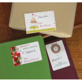 Ensemble de 24 Tags de Noël Arbre, Couronne & Poin