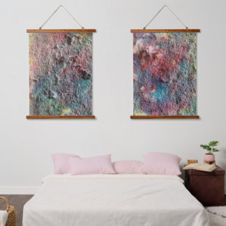 Ensemble de 2 tapisseries d'art abstrait