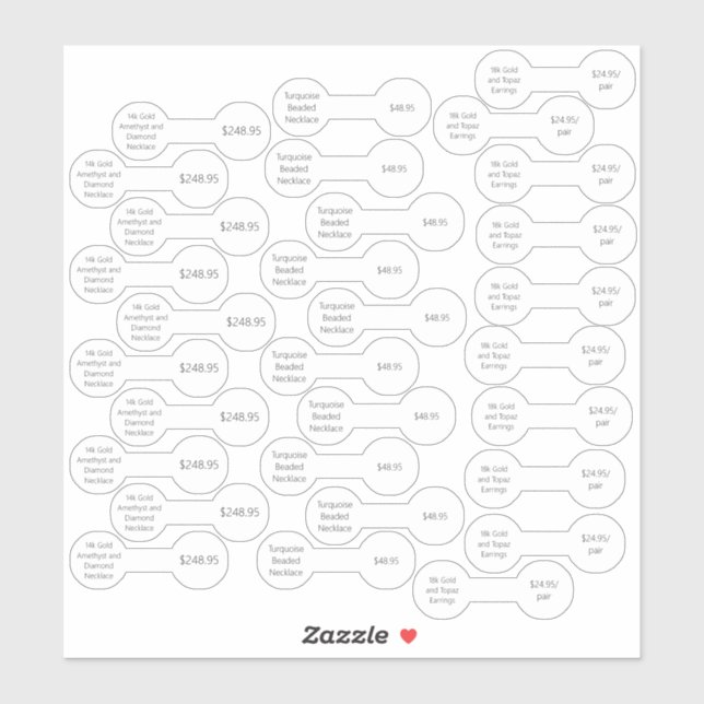 Ensemble de 30 autocollants de barre de piercing é (Feuille)