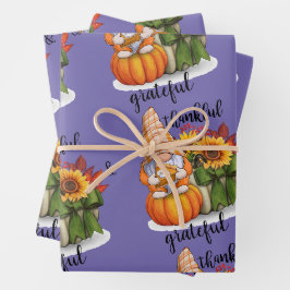 Ensemble de 3 feuilles de papier cadeau reconnaiss