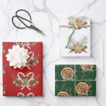 Ensemble de 3 feuilles de papier d'emballage plat 