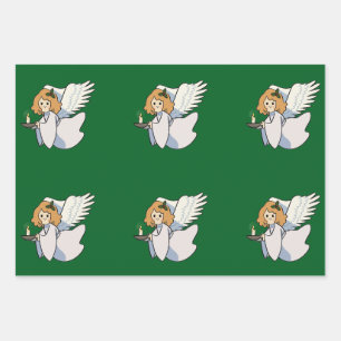 Ensemble de 3 feuilles de papier d'emballage plat